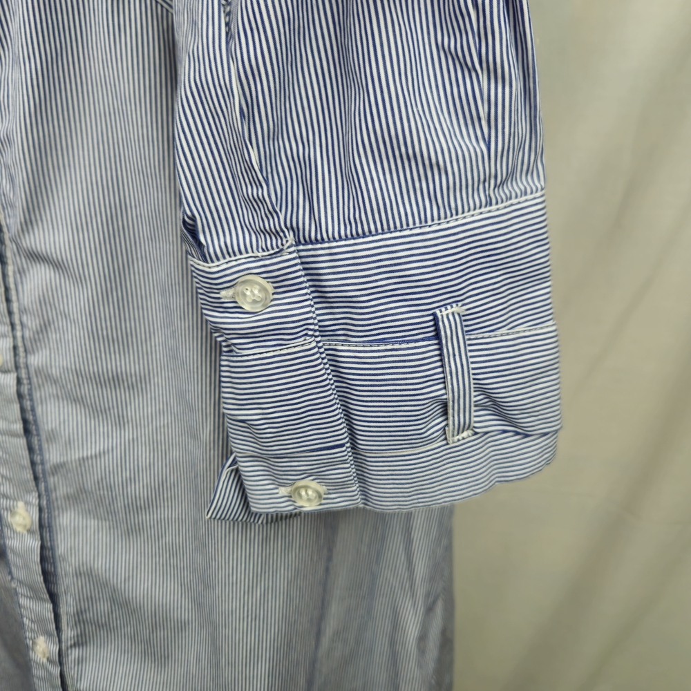 ECI New York Blue Dress Size 12 Blue & White‎ Striped Nautical Classic Preppy - Picture 5 of 9